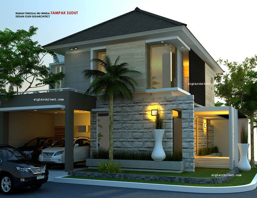 5 Desain Rumah Hook 2 Lantai Modern Classy