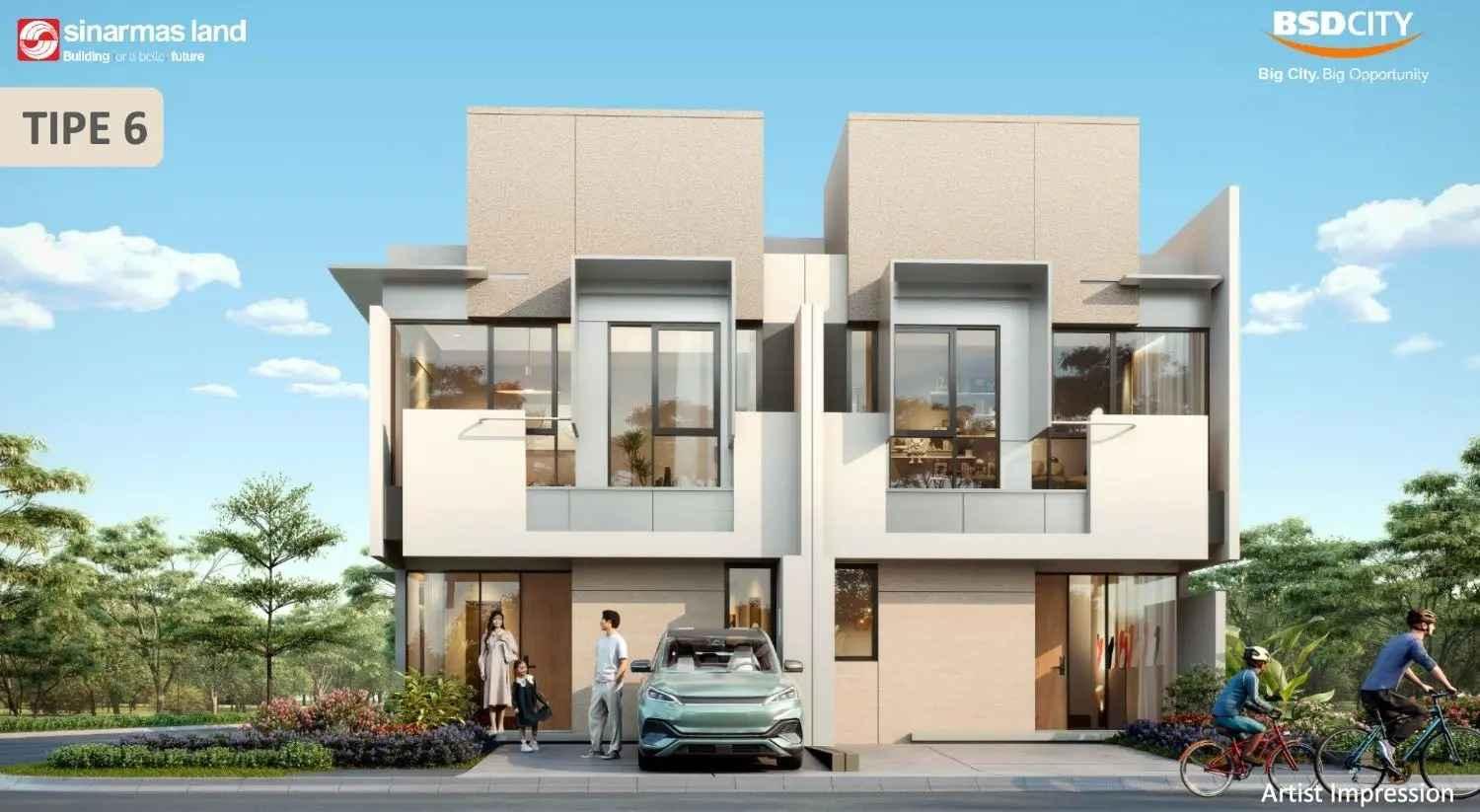 IZZI Tipe 5: Rumah Minimalis 2 Lantai di BSD City Mulai 1M-an - Sinar Mas Land