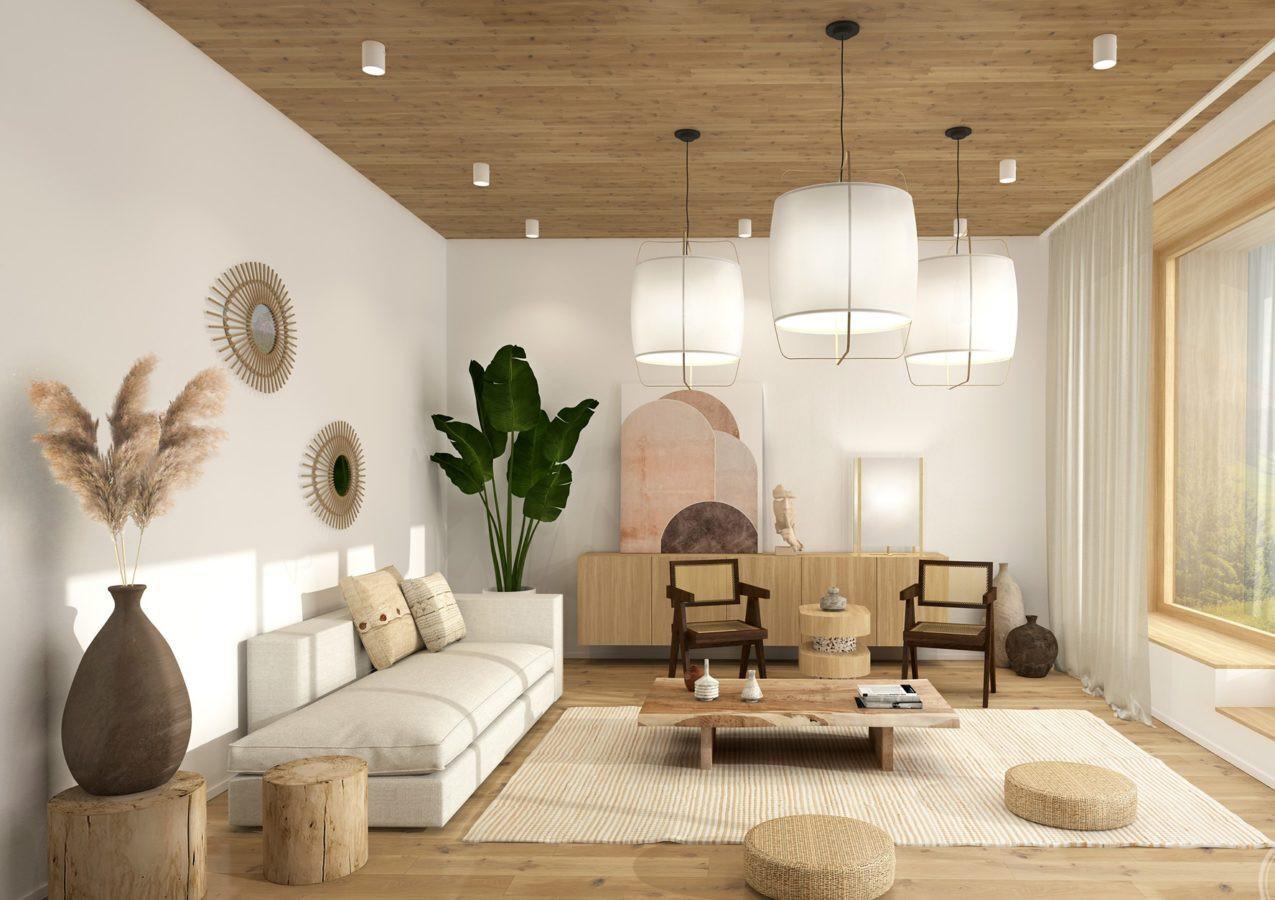 design interior, japandi natural, rumah minimalis