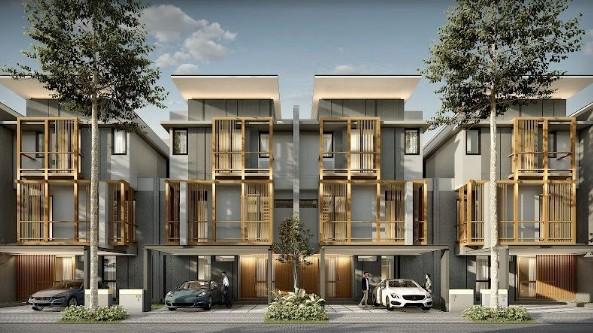 rumah konsep korea bsd, cluster aerra bsd