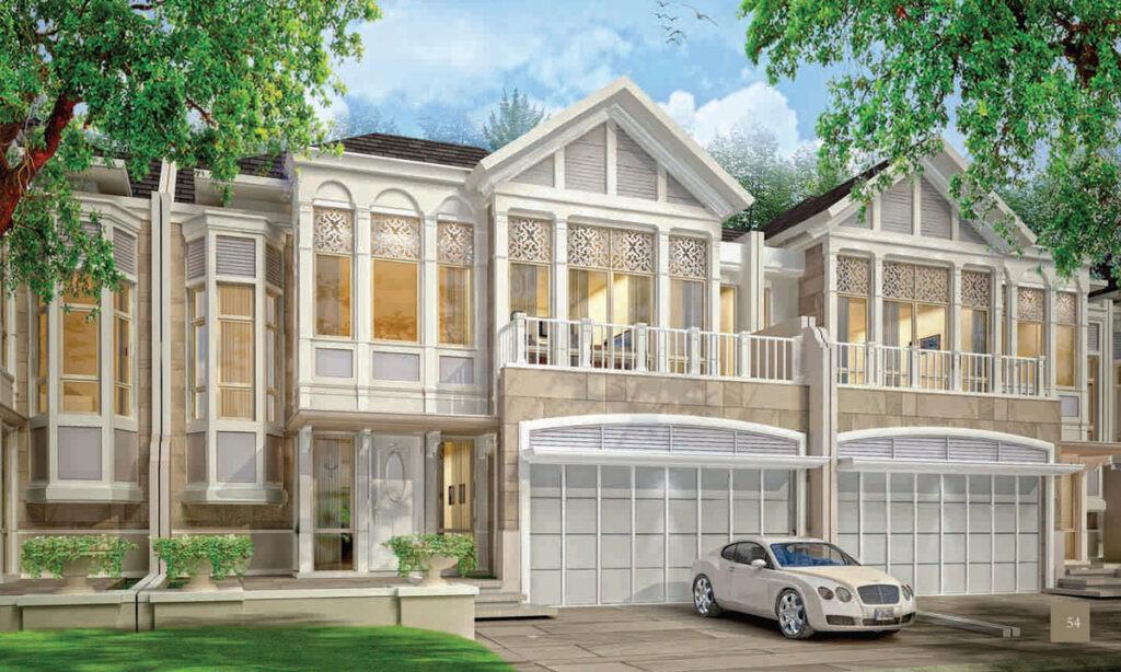 rumah di bsd, desain rumah modern, desain americal classic