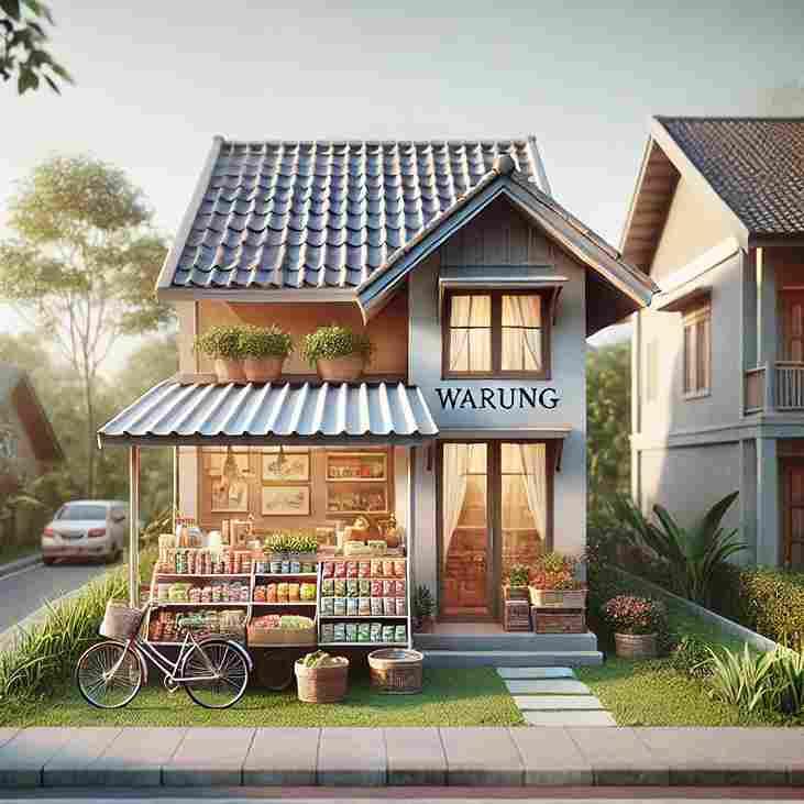 10 Desain Rumah Plus Warung yang Minimalis