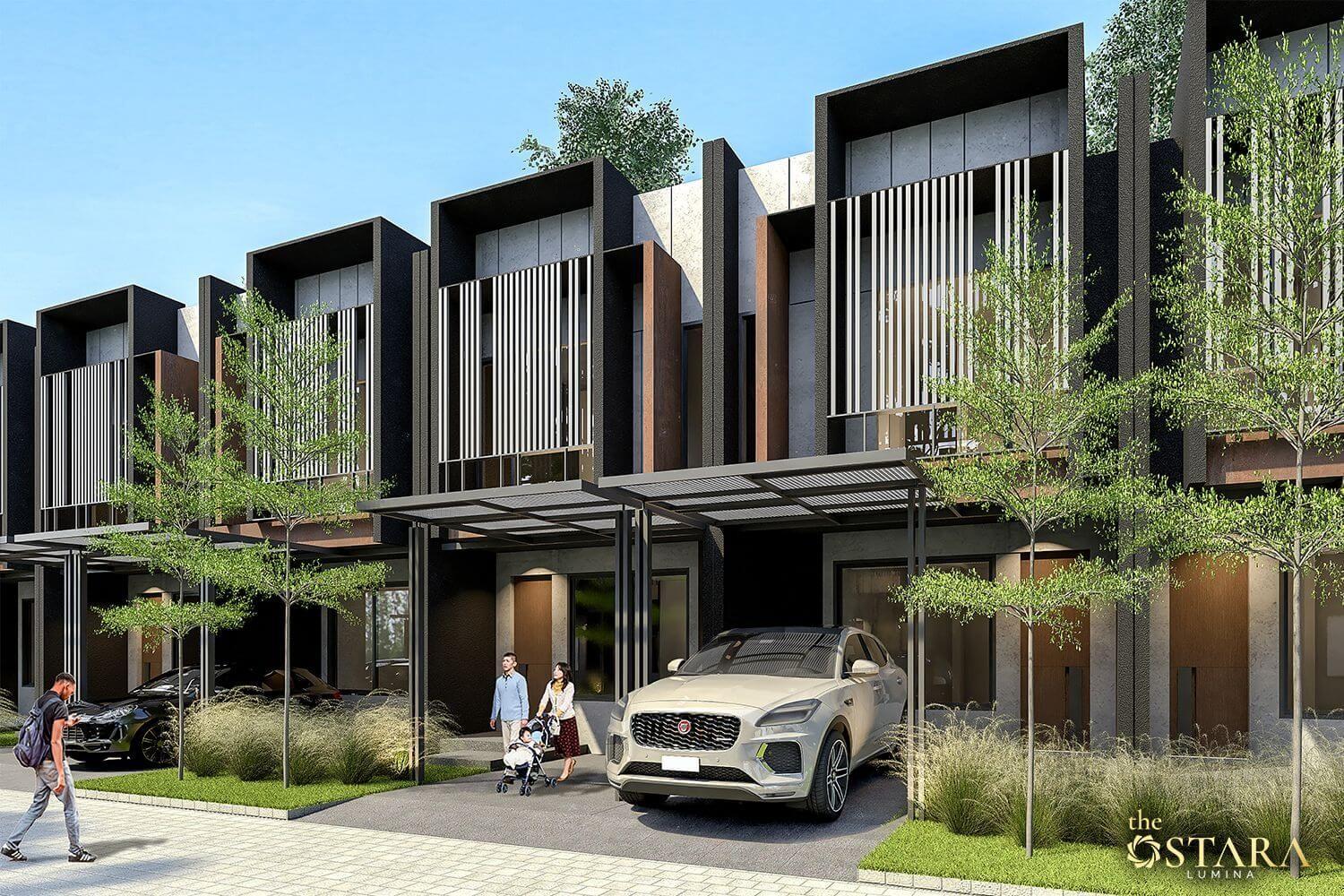 lumina at the ostara bsd, rumah bsd industrial modern