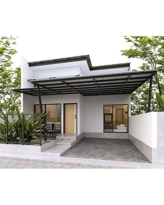 teras rumah panjang minimalis