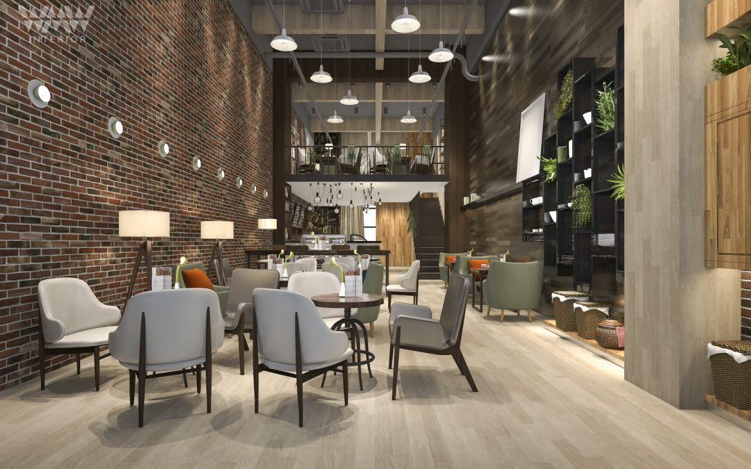 desain interior cafe industrial