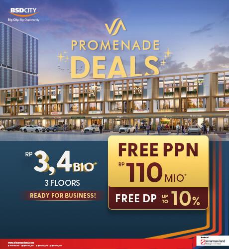 Dijual Ruko di BSD Free PPN hingga Rp 110 Juta - VA Promenade