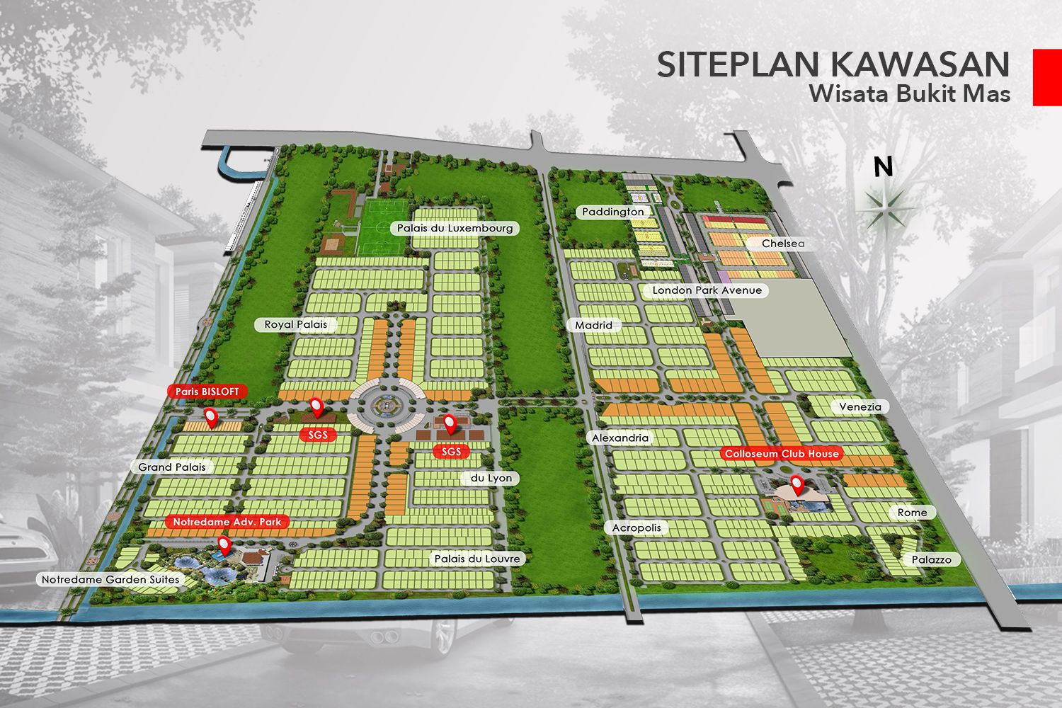 Dijual Rumah Cluster Montbretia Notredame Garden Suites Surabaya